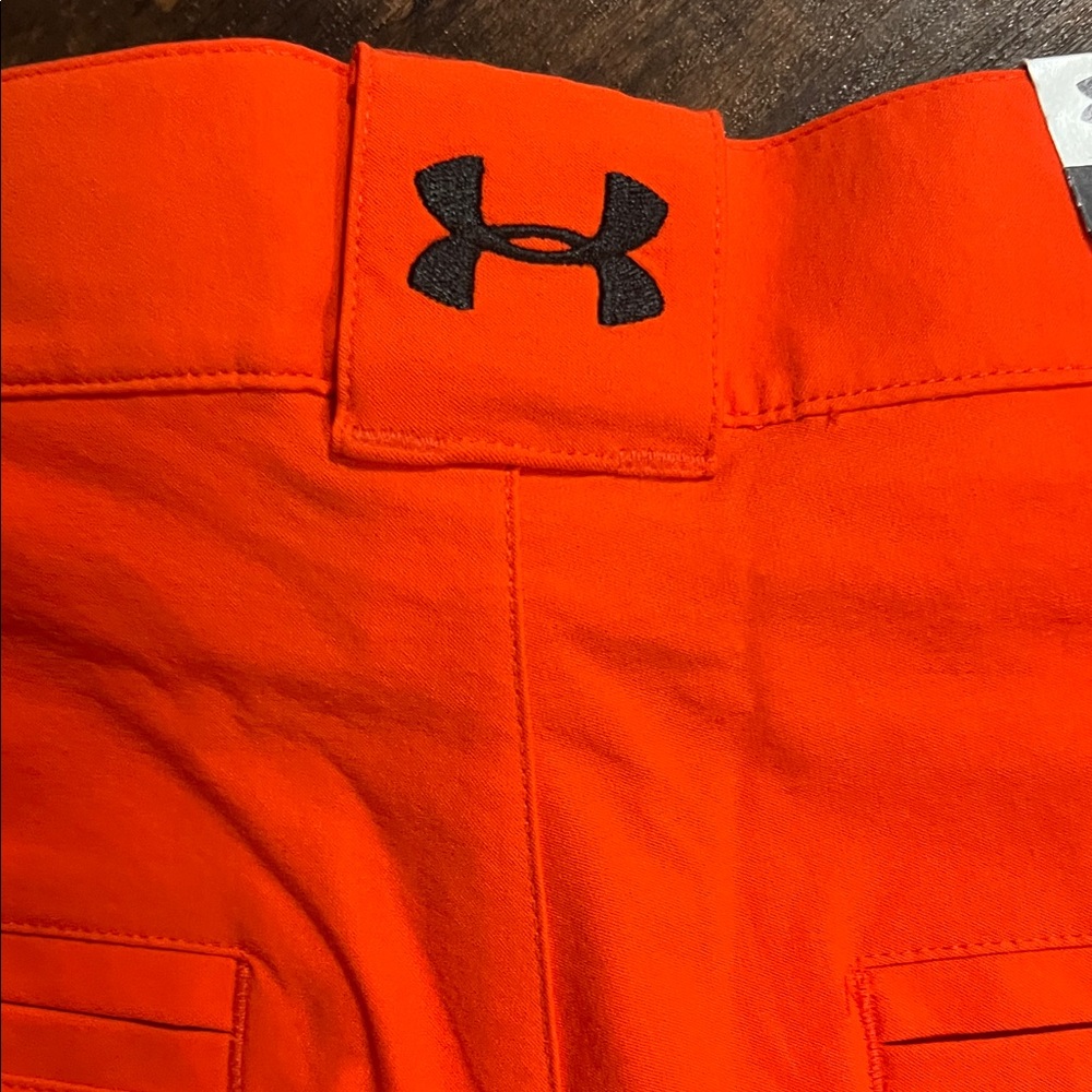Under Armour Men's Bright Orange Athletic Shorts - Picture 5 of 6